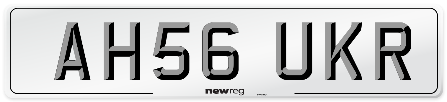 AH56 UKR Number Plate from New Reg